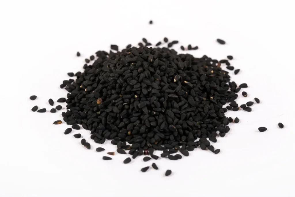 black Cumin on white background