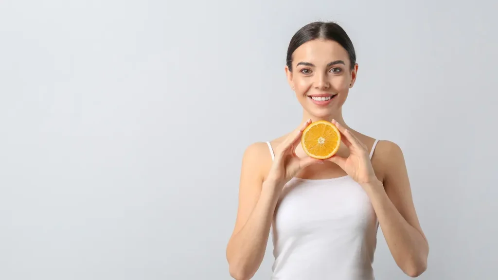 Orange is good for skin health. 