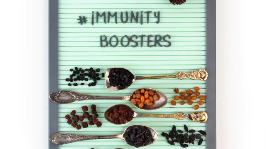 Food items for healthy immunity. 