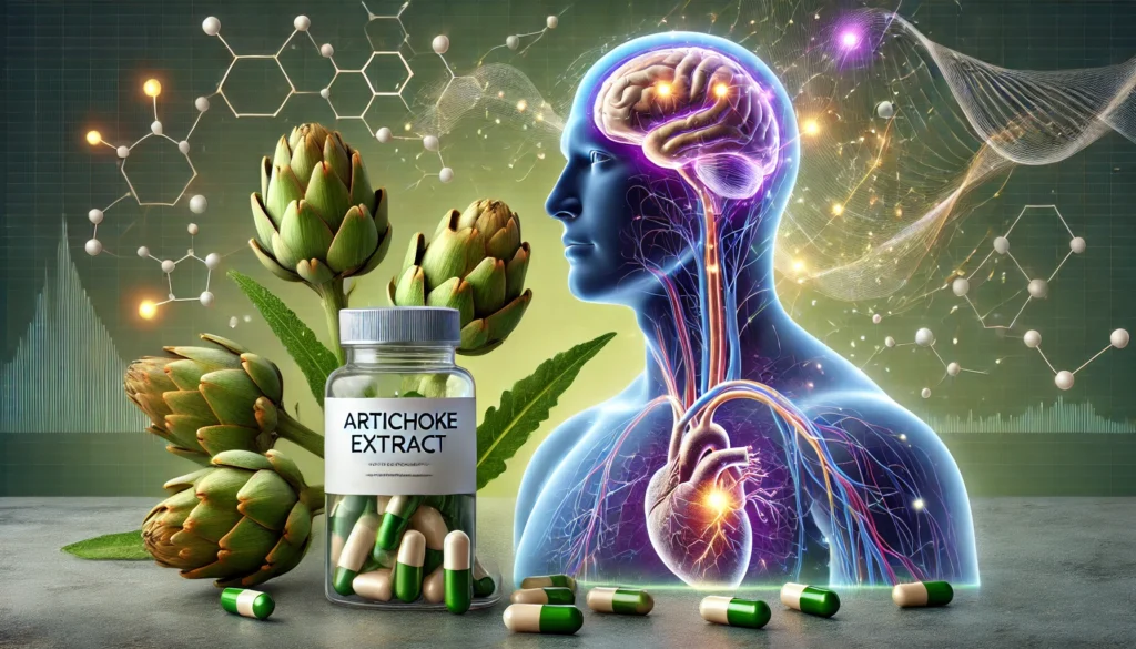 Artichoke Extract as a powerful natural supplement for brain, liver, and heart health.