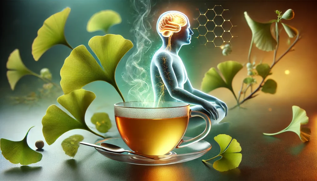 Ginkgo Biloba tea for brain health and relaxation. 