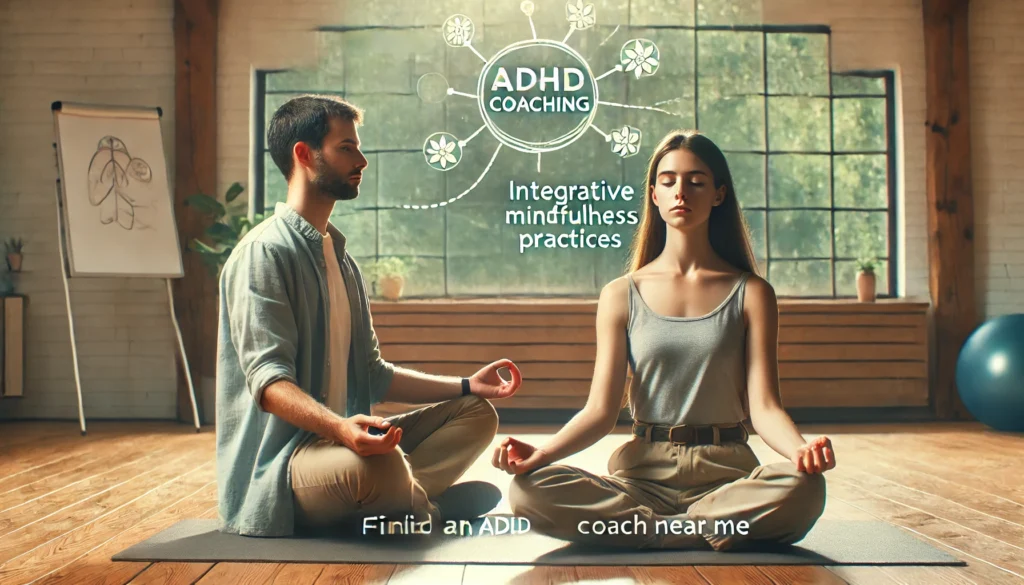 Holistic ADHD Coaching with Mindfulness

ALT Text: "A holistic ADHD coaching session featuring an ADHD coach guiding a client through a breathing exercise in a peaceful setting. The serene environment supports the growing trend of integrative coaching approaches and the search for an ADHD coach near me."