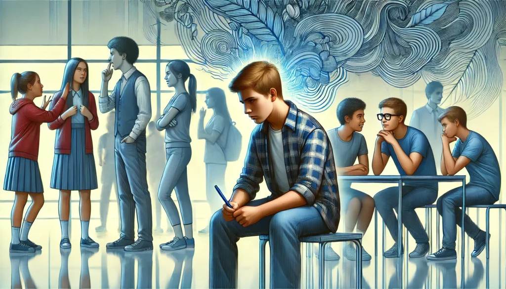 Adolescent ADHD Challenges

ALT Text: "An adolescent experiencing impulsivity and restlessness in a social setting, illustrating how ADHD symptoms shift during teenage years. The teen appears distracted and disengaged in a group discussion while peers interact smoothly, reflecting the evolving nature of ADHD."
