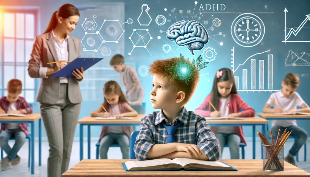 Early Signs of ADHD in Children

ALT Text: "A child in a classroom setting struggling with attention and focus, representing early signs of ADHD symptom onset. The teacher provides guidance while other children are engaged, emphasizing the importance of early detection and intervention in ADHD."