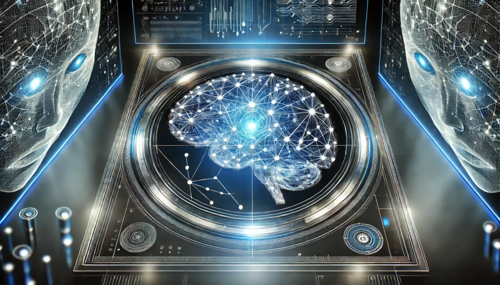 A visually striking image of a futuristic high-tech brain scan interface displaying neural connections, representing cognitive enhancement and the scientific research behind brain health supplements.